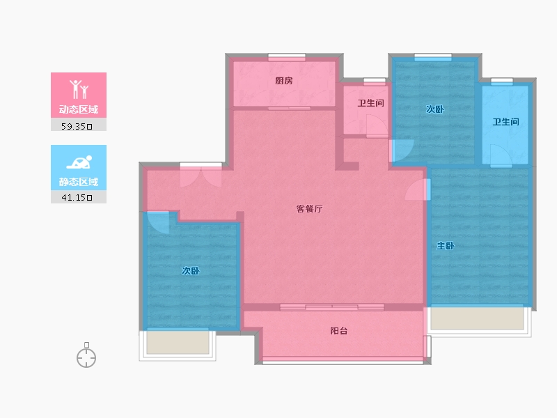 江西省-赣州市-碧桂园-90.00-户型库-动静分区