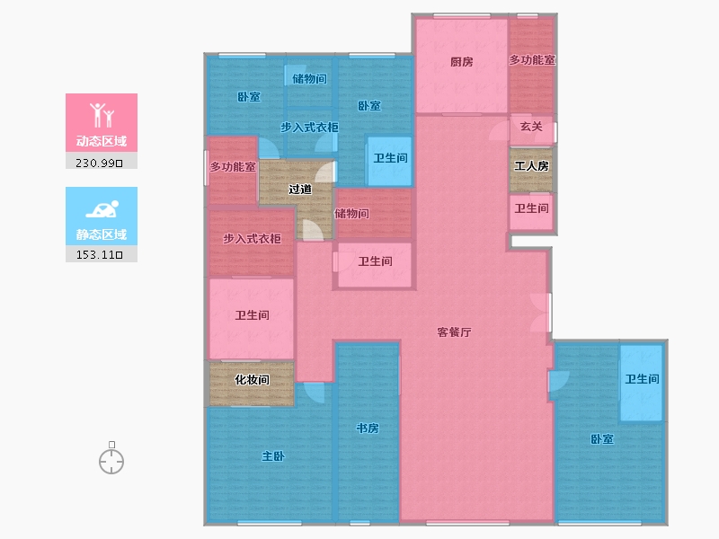 天津-天津市-天津环球金融中心-380.00-户型库-动静分区