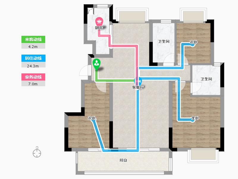 江西省-赣州市-东投金麟府-96.00-户型库-动静线