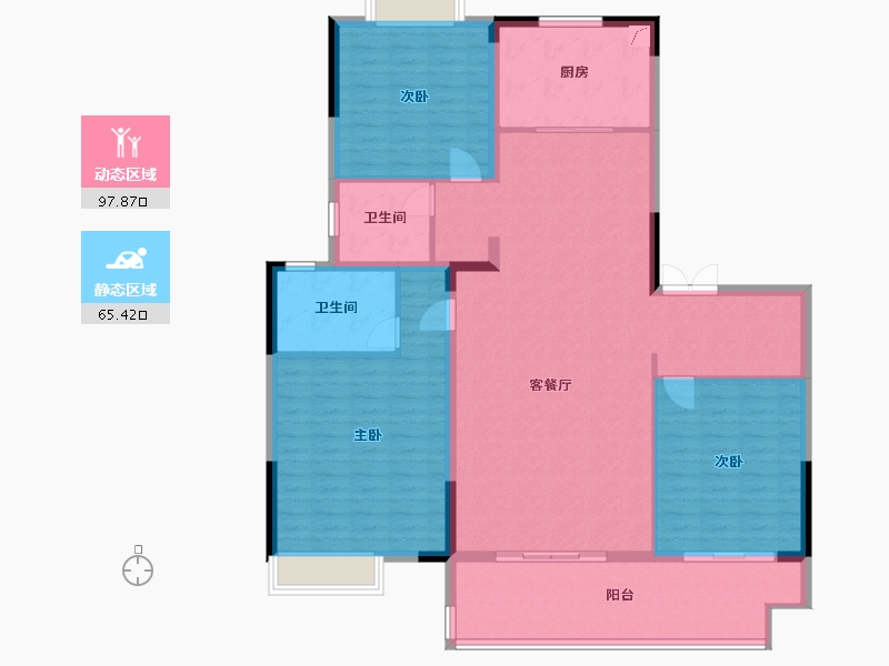 江苏省-常州市-铂悦时代-150.00-户型库-动静分区