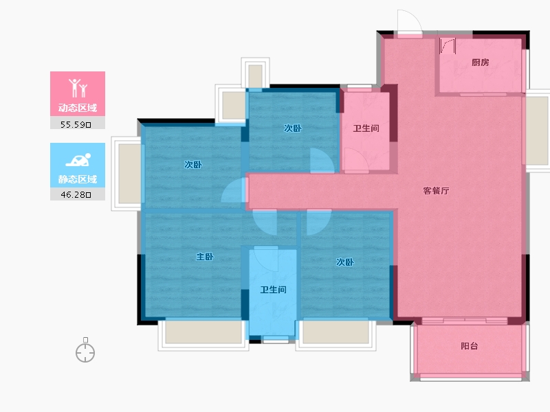 广东省-东莞市-天健阅江来-108.00-户型库-动静分区