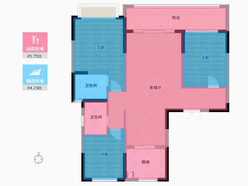 甘肃省-庆阳市-正德铭郡-111.12-户型库-动静分区