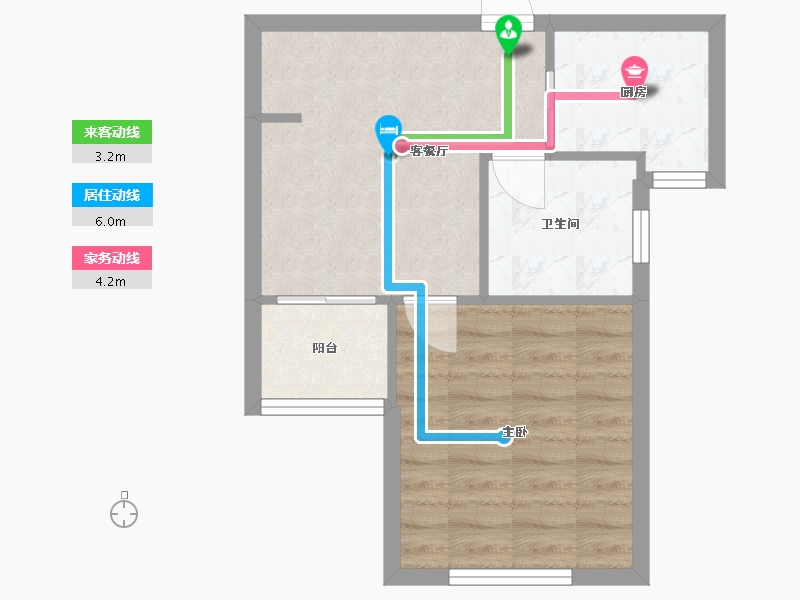 上海-上海市-鹤沙航城航武嘉园-中区-50.00-户型库-动静线