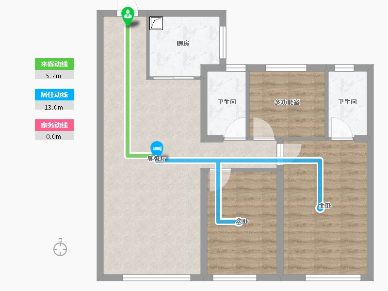 内蒙古自治区-赤峰市-碧桂园天玥湾-82.79-户型库-动静线