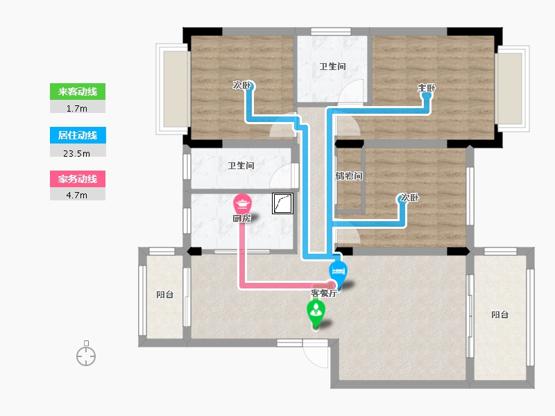 江西省-吉安市-德隆世纪城-127.00-户型库-动静线