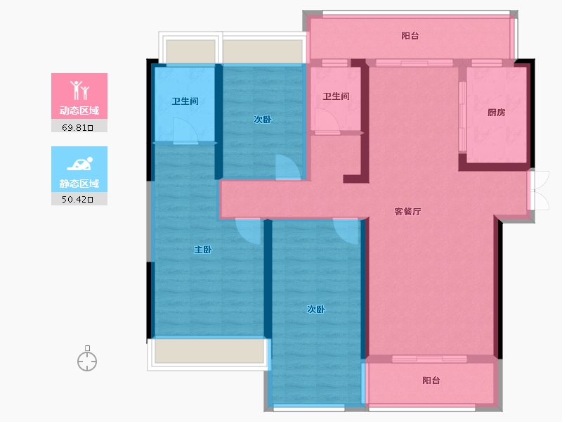 湖南省-株洲市-壹号公馆-108.00-户型库-动静分区