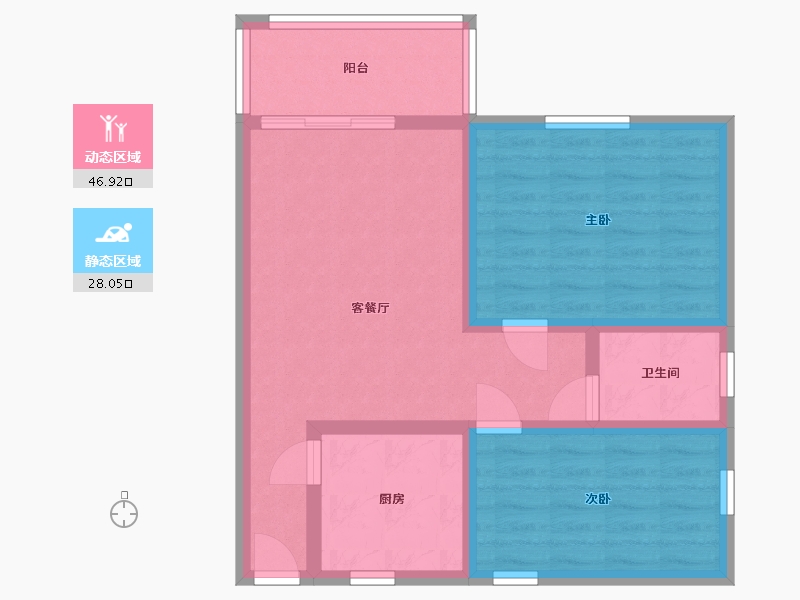 广东省-深圳市-香蜜三村-70.00-户型库-动静分区