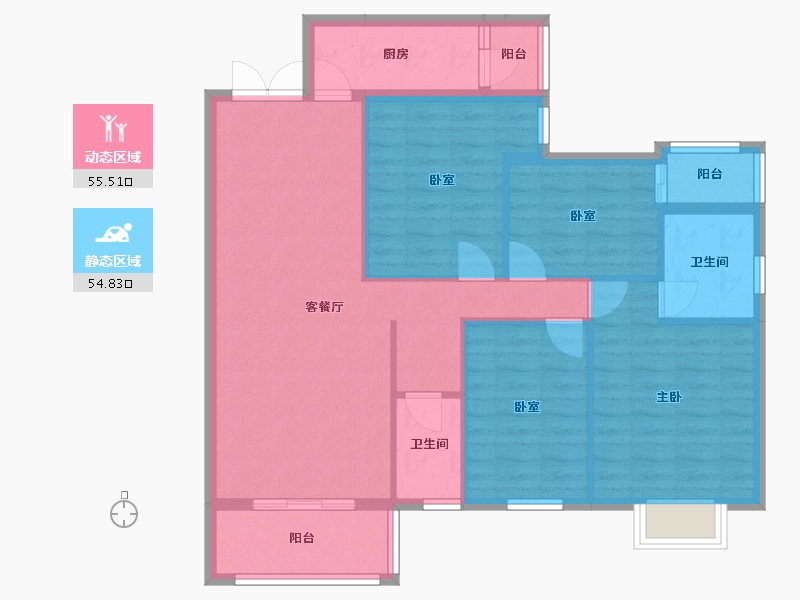 广西壮族自治区-南宁市-盛世嘉园小区-115.00-户型库-动静分区