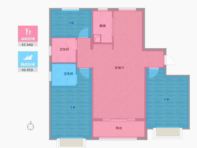 河北省-邯郸市-万浩悦城-102.00-户型库-动静分区