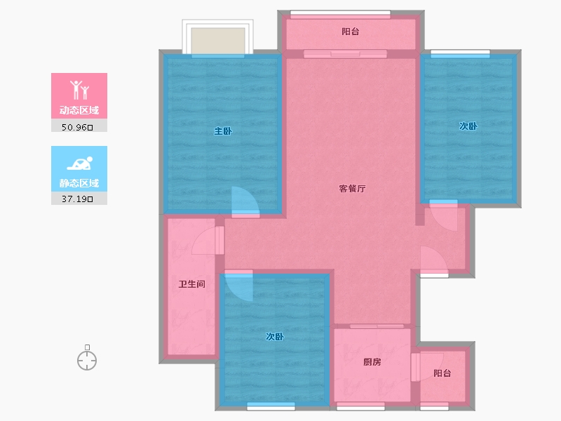 山西省-朔州市-安泰园-80.00-户型库-动静分区