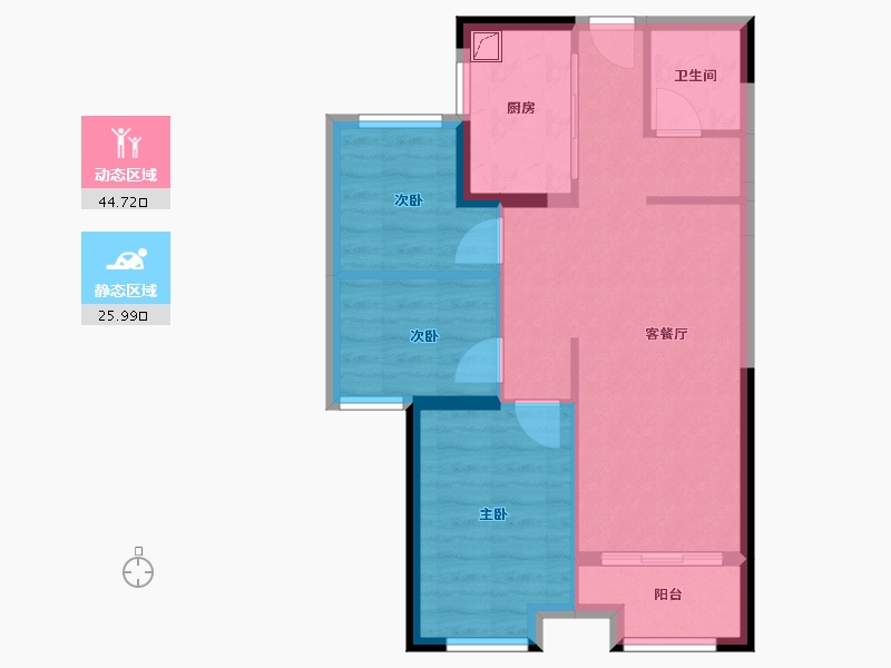 福建省-宁德市-玖珑国际-63.00-户型库-动静分区