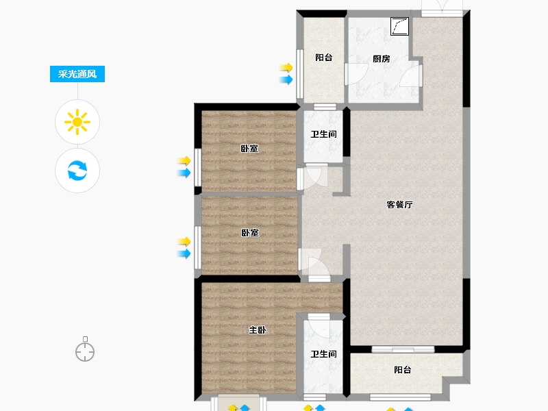 山西省-运城市-五洲观澜-114.00-户型库-采光通风