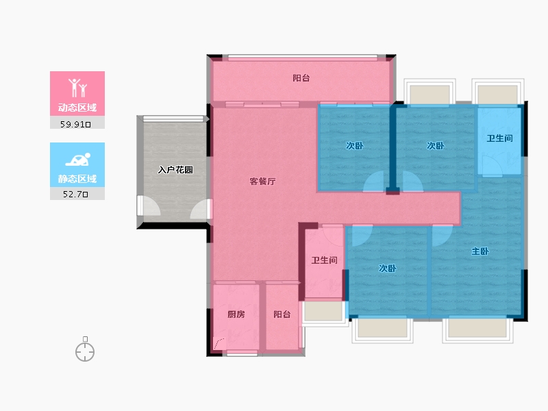 广西壮族自治区-来宾市-裕达天悦城-115.00-户型库-动静分区