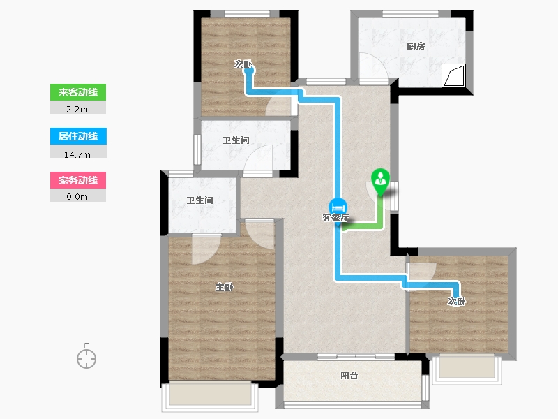 江苏省-南通市-水岸观澜苑-100.00-户型库-动静线