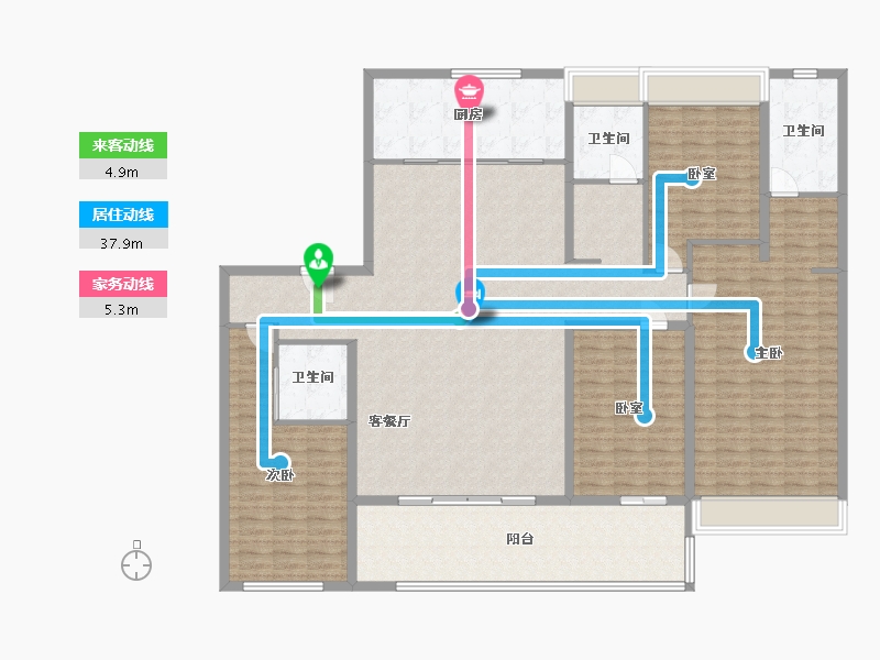 江苏省-南通市-万科·官山望-198.00-户型库-动静线