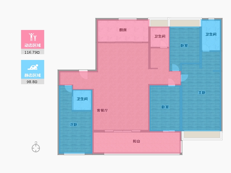 江苏省-南通市-万科·官山望-198.00-户型库-动静分区