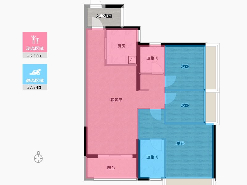 广东省-广州市-万科金域悦府-78.00-户型库-动静分区