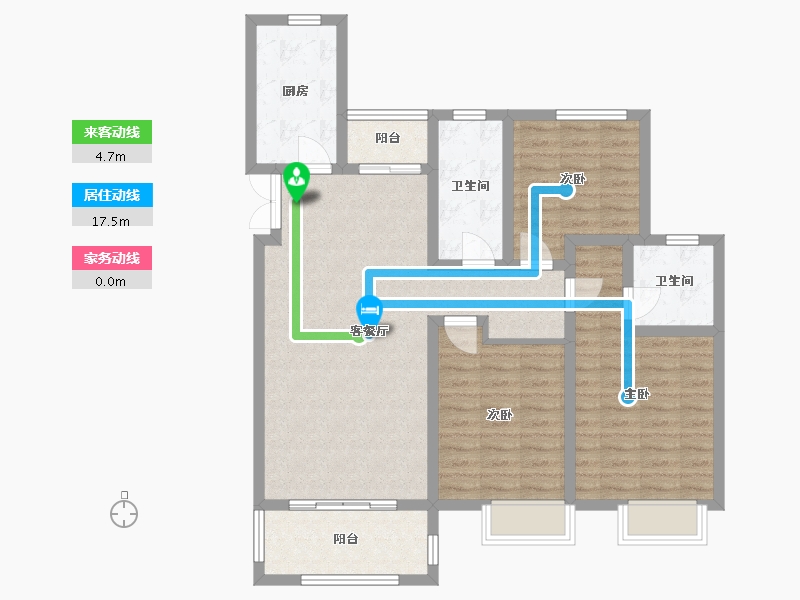 江苏省-徐州市-观澜郡-135.00-户型库-动静线