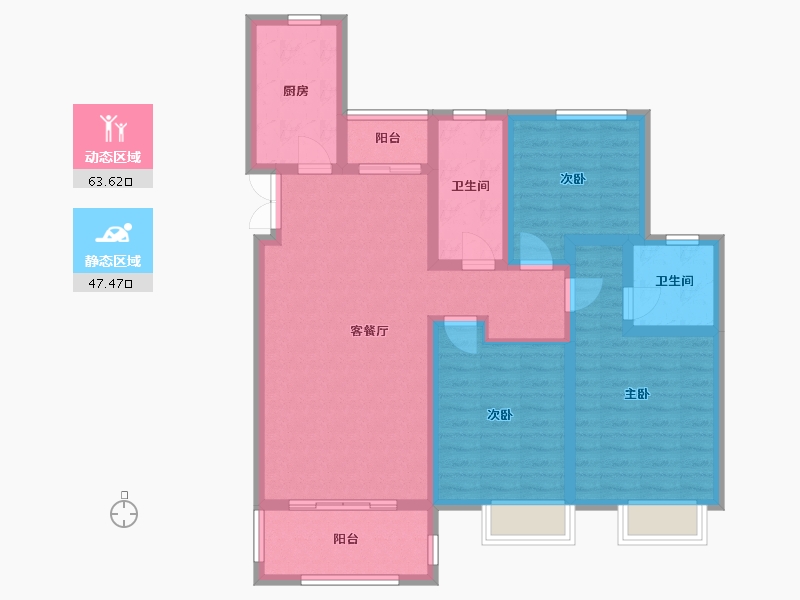 江苏省-徐州市-观澜郡-135.00-户型库-动静分区