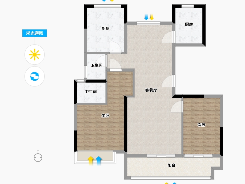 河南省-濮阳市-泰和悦府-111.50-户型库-采光通风