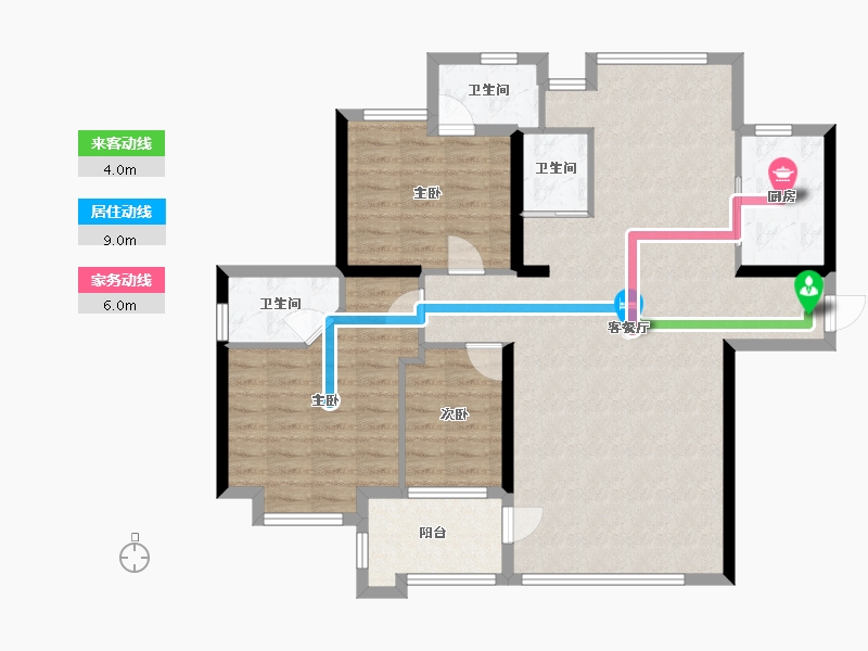 福建省-漳州市-联创文康府-103.00-户型库-动静线