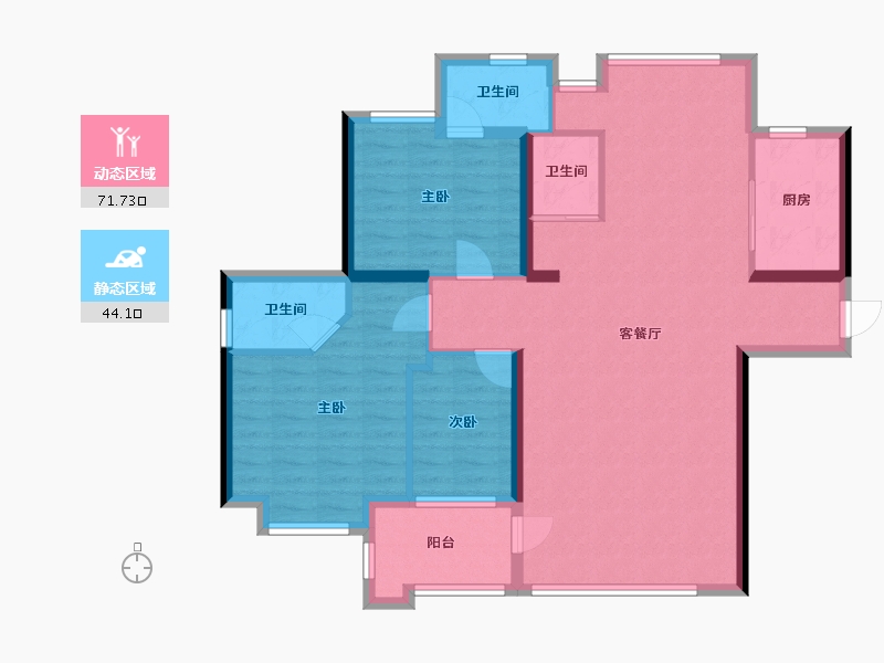 福建省-漳州市-联创文康府-103.00-户型库-动静分区