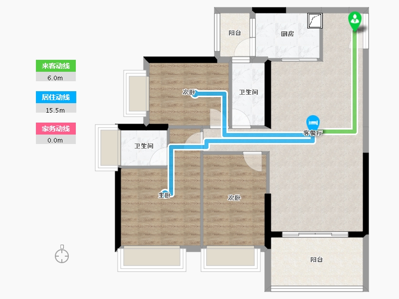 广东省-湛江市-天誉澜湾-108.00-户型库-动静线