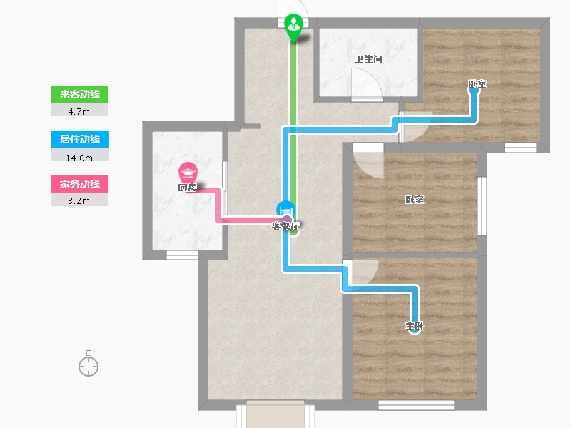 天津-天津市-中建新丽壹号-67.00-户型库-动静线