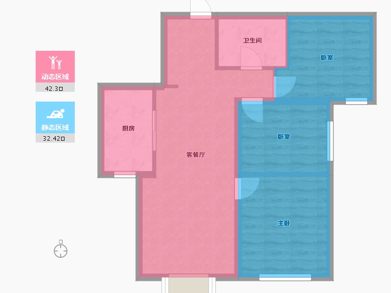 天津-天津市-中建新丽壹号-67.00-户型库-动静分区