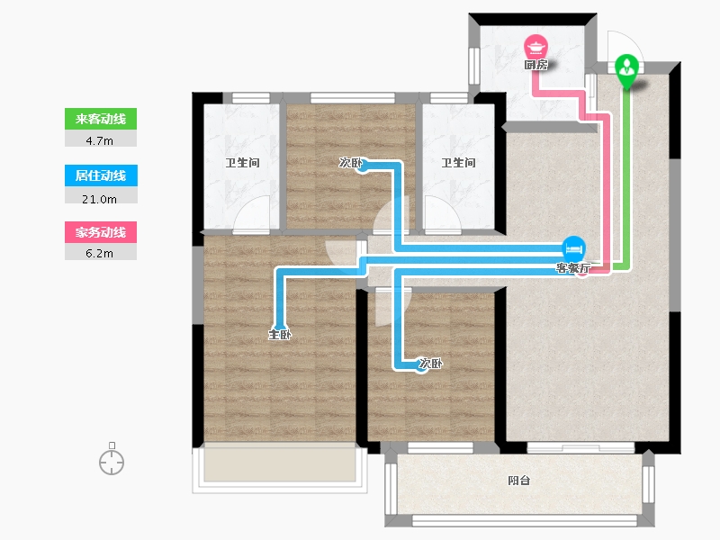 河南省-南阳市-军隆广场-80.00-户型库-动静线