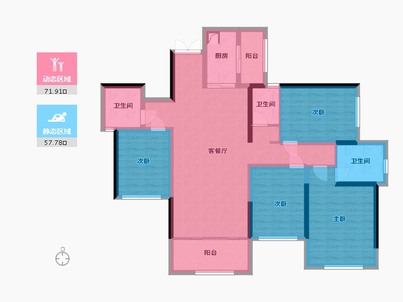 广西壮族自治区-河池市-豪门时代-160.00-户型库-动静分区