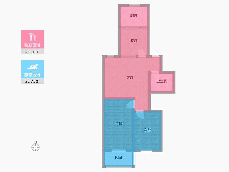 北京-北京市-兴海园-78.00-户型库-动静分区