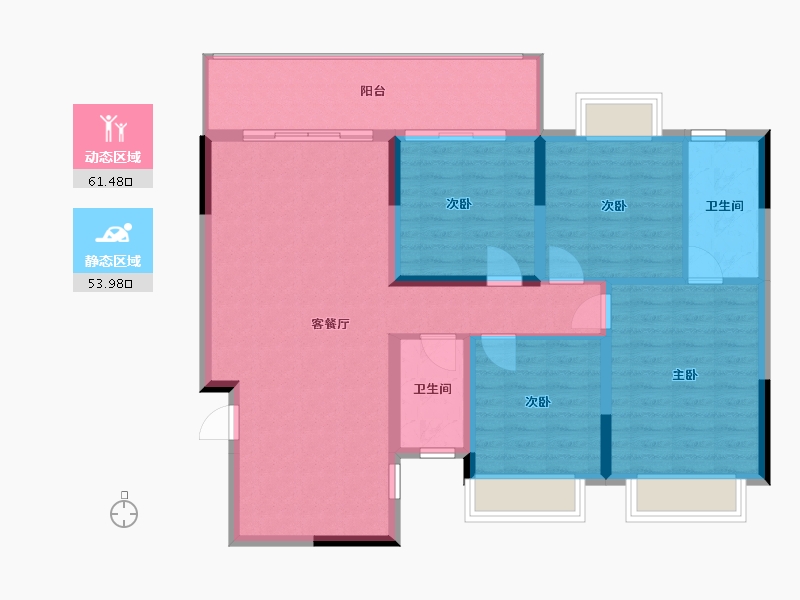 广西壮族自治区-桂林市-漓江锦府-108.00-户型库-动静分区