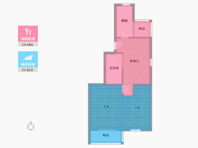 北京-北京市-东王庄小区-53.00-户型库-动静分区