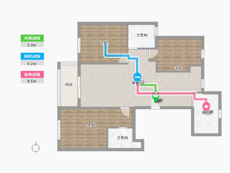 浙江省-嘉兴市-风清云都-118.00-户型库-动静线