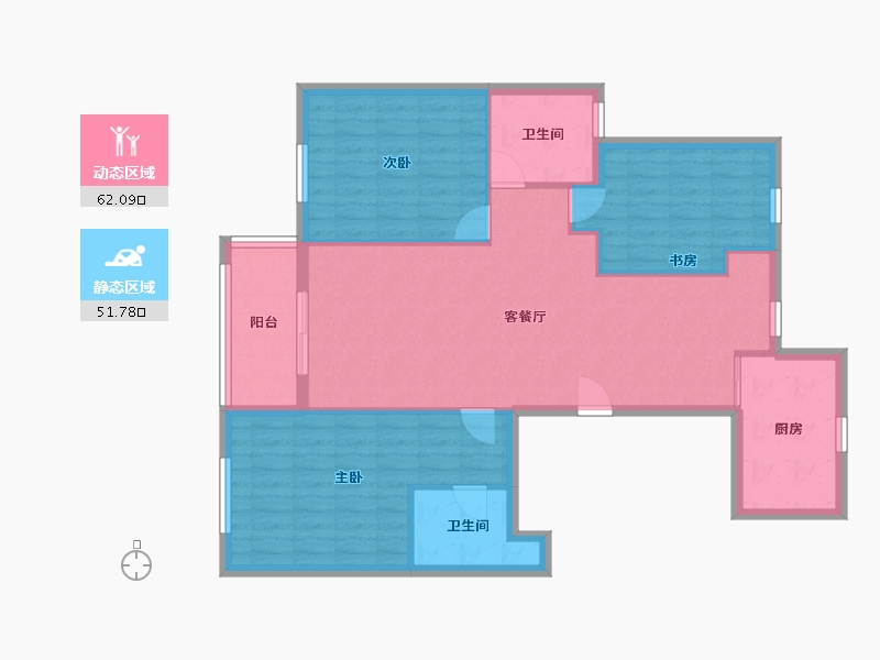 浙江省-嘉兴市-风清云都-118.00-户型库-动静分区