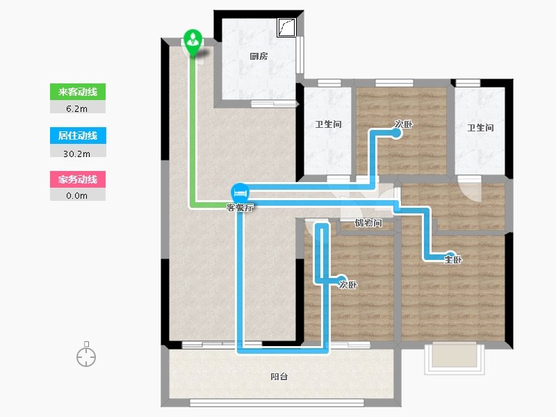 云南省-曲靖市-西河湾-102.00-户型库-动静线