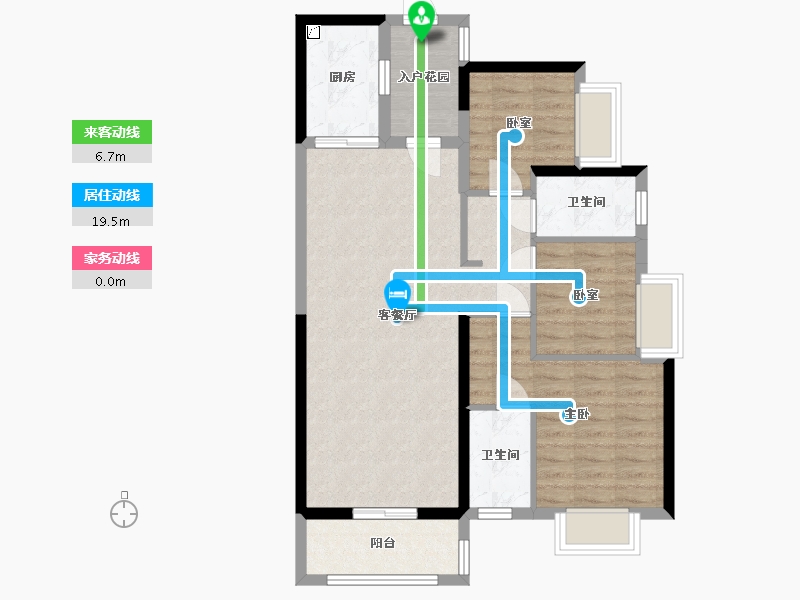 广东省-潮州市-潮州碧桂园·翰林府-86.00-户型库-动静线