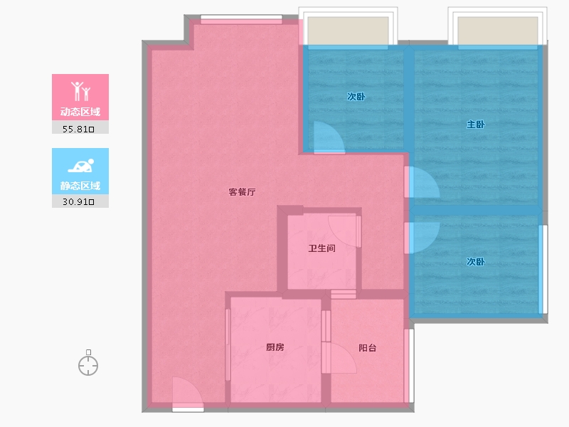 广东省-广州市-保利拾光年-77.00-户型库-动静分区