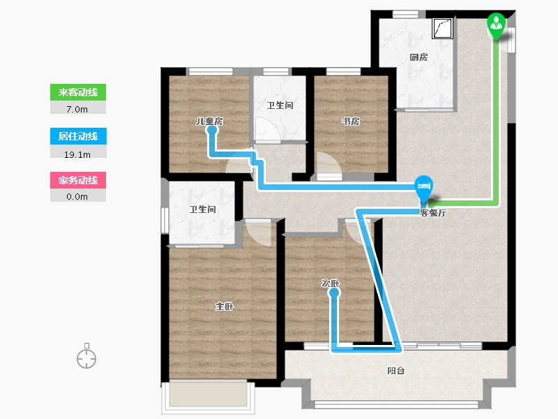 河南省-新乡市-天樾小区-113.00-户型库-动静线