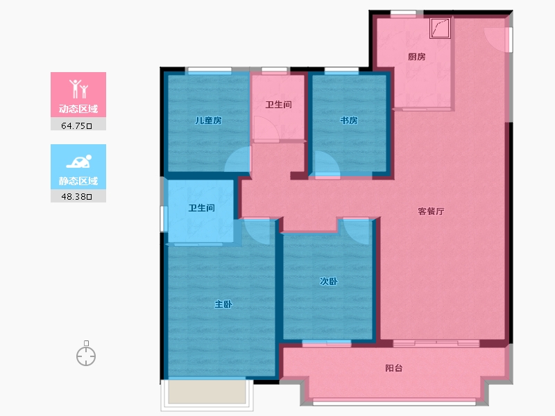 河南省-新乡市-天樾小区-113.00-户型库-动静分区