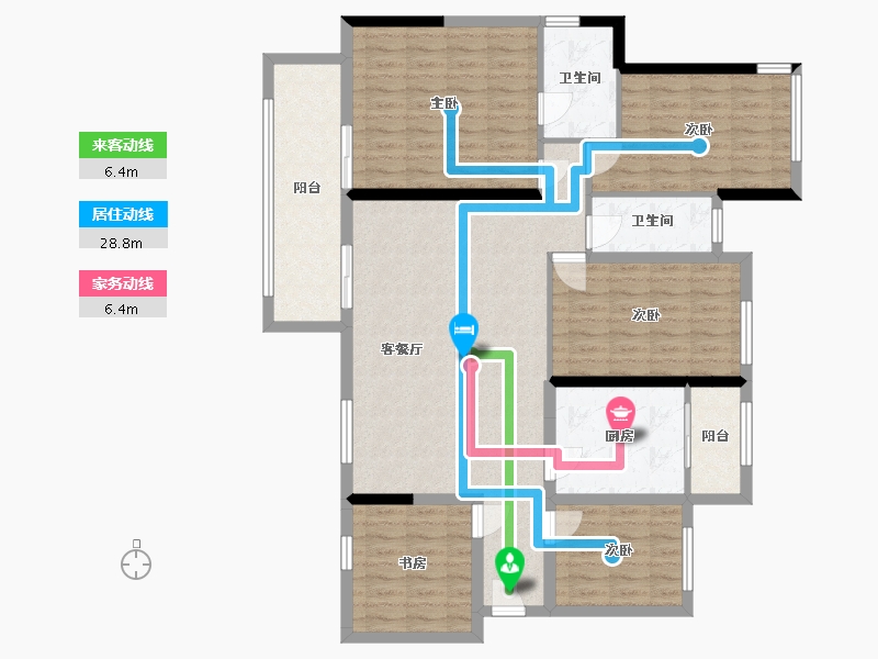 贵州省-黔南布依族苗族自治州-湖山悦府-142.38-户型库-动静线