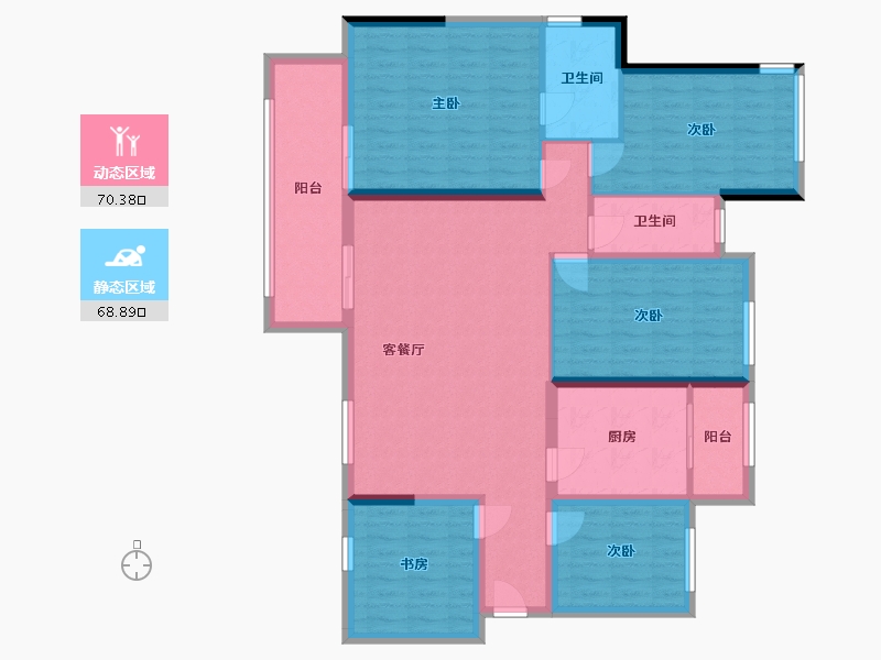 贵州省-黔南布依族苗族自治州-湖山悦府-142.38-户型库-动静分区