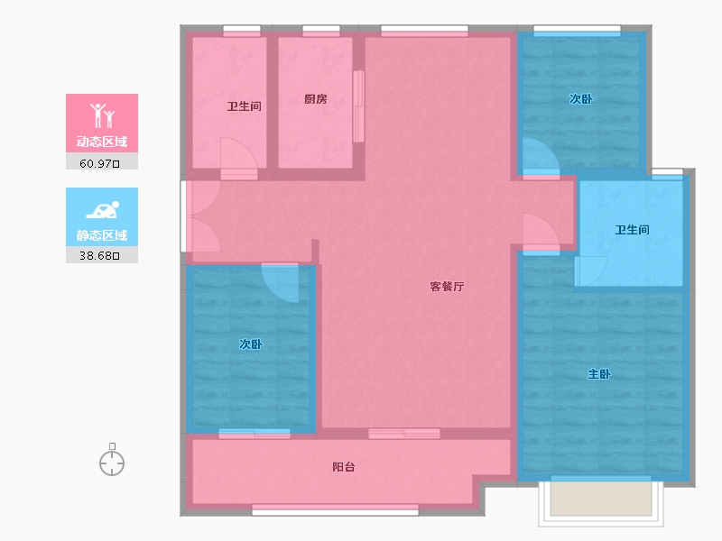 山东省-泰安市-天赋青云-110.00-户型库-动静分区