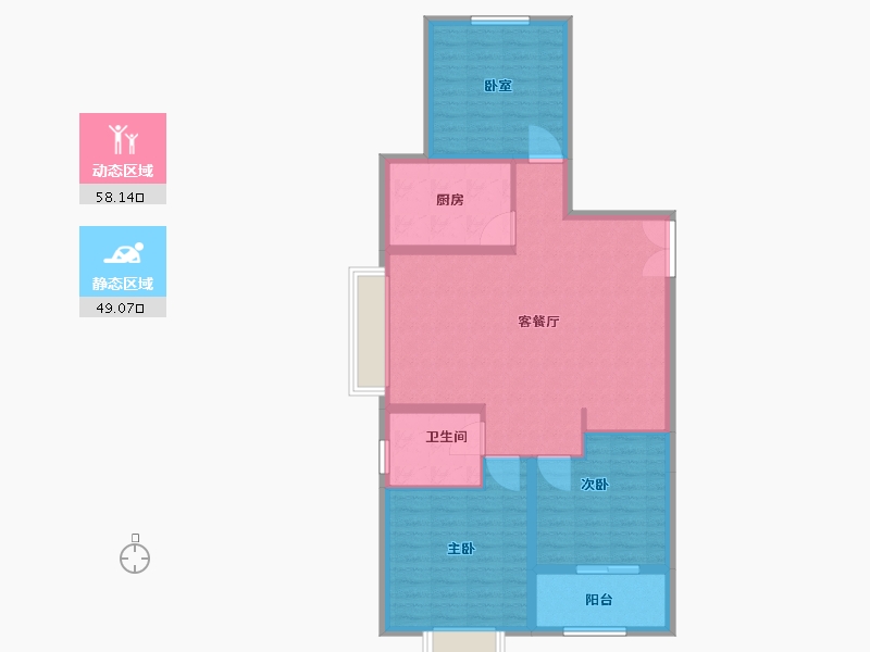 河南省-安阳市-嘉洲格林小镇二期-97.20-户型库-动静分区