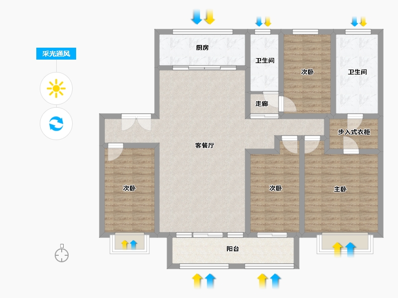 山东省-德州市-红磡龙著-116.05-户型库-采光通风