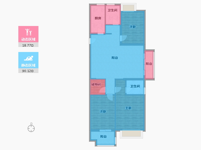 江西省-九江市-金鹏城-98.00-户型库-动静分区