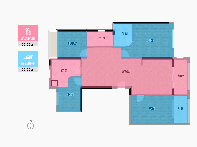 福建省-福州市-金辉观澜云著-108.00-户型库-动静分区