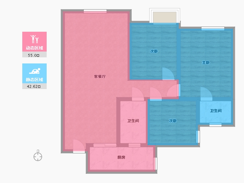 四川省-南充市-信智城-87.00-户型库-动静分区