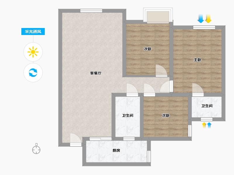 四川省-南充市-信智城-87.00-户型库-采光通风